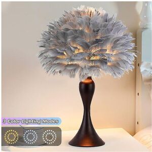 Unbranded (Style A-Grey) Modern Simple Feather Led Table Lamp Usb Metal Bedroom Light Stud Unbranded (Style A-Grey) Modern Simple Feather Led Table Lamp Usb Metal Bedroom Light Stud