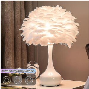 Unbranded (Style B-White) Modern Simple Feather Led Table Lamp Usb Metal Bedroom Light Stu Unbranded (Style B-White) Modern Simple Feather Led Table Lamp Usb Metal Bedroom Light Stu