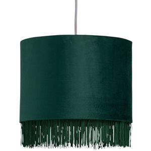 firstchoicelighting Tassel - Dark Green Velvet with Gold Inner Easy Fit 25cm Pendant Shade firstchoicelighting Tassel - Dark Green Velvet with Gold Inner Easy Fit 25cm Pendant Shade