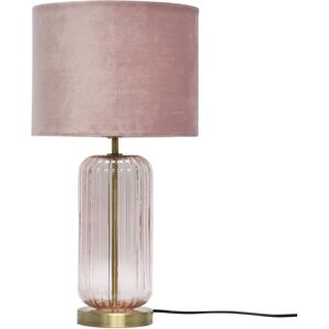 firstchoicelighting Walpole - Blush Glass and Antique Brass 49cm Table Lamp with Pink Velvet Shade firstchoicelighting Walpole - Blush Glass and Antique Brass 49cm Table Lamp with Pink Velvet Shade