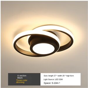 FLEMYE (Model A black) 3 Color Modern Ceiling Lamp, Square LED Ceiling Lights for Bedro FLEMYE (Model A black) 3 Color Modern Ceiling Lamp, Square LED Ceiling Lights for Bedro