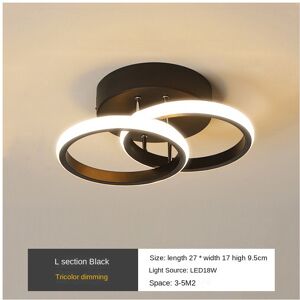 FLEMYE (L model black) 3 Color Modern Ceiling Lamp, Square LED Ceiling Lights for Bedro FLEMYE (L model black) 3 Color Modern Ceiling Lamp, Square LED Ceiling Lights for Bedro
