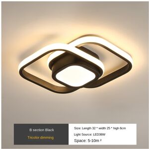 FLEMYE (Model B black) 3 Color Modern Ceiling Lamp, Square LED Ceiling Lights for Bedro FLEMYE (Model B black) 3 Color Modern Ceiling Lamp, Square LED Ceiling Lights for Bedro