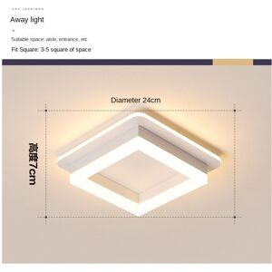 FLEMYE (Square B style white) 3 Color Modern Led Ceiling Light Black Nordic Style Chand FLEMYE (Square B style white) 3 Color Modern Led Ceiling Light Black Nordic Style Chand