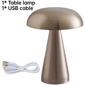 RYWOLT (Silver) Cordless Led Table Lamp Mushroom Night Lights Home Bar Desk Rechargeabl RYWOLT (Silver) Cordless Led Table Lamp Mushroom Night Lights Home Bar Desk Rechargeabl