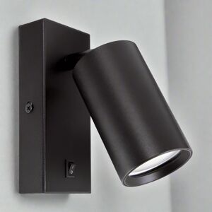 CGC Lighting CGC BELLA Black GU10 Wall Light With On/Off Switch and Adjustable Head CGC Lighting CGC BELLA Black GU10 Wall Light With On/Off Switch and Adjustable Head