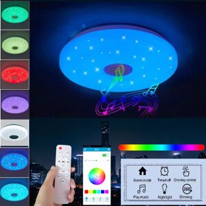 Unbranded LED RGB Ceiling Light Bluetooth Speaker MusicLight Dimming with Remote Unbranded LED RGB Ceiling Light Bluetooth Speaker MusicLight Dimming with Remote