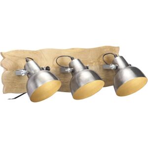vidaXL Mango Wood Industrial Wall Lamp - Wall Mounted Light vidaXL Mango Wood Industrial Wall Lamp - Wall Mounted Light