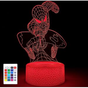 Unbranded 3D Spider-Man Night Light for Boys,16 Colors Dimmable Optical Illusion Lamp,Bed Unbranded 3D Spider-Man Night Light for Boys,16 Colors Dimmable Optical Illusion Lamp,Bed
