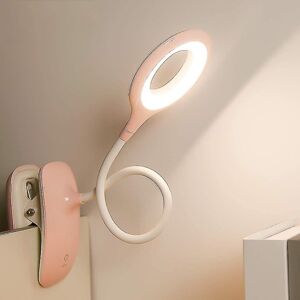 Unbranded (Pink) Led Clip-on Reading Lamp Dimmable Eye Protection Table Lamp Unbranded (Pink) Led Clip-on Reading Lamp Dimmable Eye Protection Table Lamp