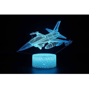 Veeki Fighter Jet 3D Night Light with 7-Color Smart Touch LED Desk Lamp, Optical Illus Veeki Fighter Jet 3D Night Light with 7-Color Smart Touch LED Desk Lamp, Optical Illus