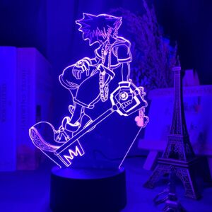 Veeki Game Kingdom Hearts Sora Keyblade 3D Anime Illusion Night Light Child Table Lamp Veeki Game Kingdom Hearts Sora Keyblade 3D Anime Illusion Night Light Child Table Lamp