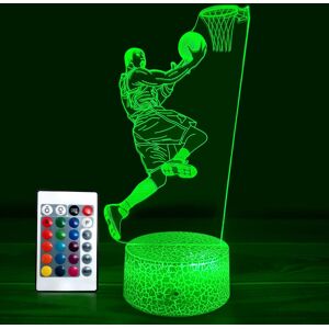 Veeki Kobe 3D Night Light Basketball LED Bedside Lamp Color-Changing with Remote USB o Veeki Kobe 3D Night Light Basketball LED Bedside Lamp Color-Changing with Remote USB o