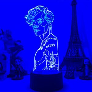 Veeki 3D Night Light, Harry Styles Lamp 16 Color with Remote and Smart Touch 3D Vision Veeki 3D Night Light, Harry Styles Lamp 16 Color with Remote and Smart Touch 3D Vision