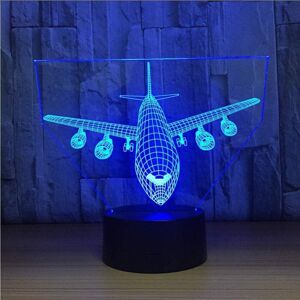 Veeki Airplane Night Light 3D Illusion Lamp 7 Color Changing Touch Control with USB Ca Veeki Airplane Night Light 3D Illusion Lamp 7 Color Changing Touch Control with USB Ca