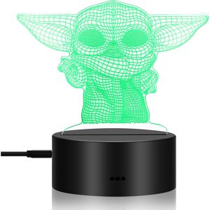 Veeki Baby Yoda Toys 3D Lamp Star Wars Gifts LED Night Light 7 Colors Changing Bedroom Veeki Baby Yoda Toys 3D Lamp Star Wars Gifts LED Night Light 7 Colors Changing Bedroom