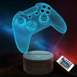 Veeki 3D Gamepad Night Light, Game Console Illusion lamp with Remote + Touch 16 Color Veeki 3D Gamepad Night Light, Game Console Illusion lamp with Remote + Touch 16 Color