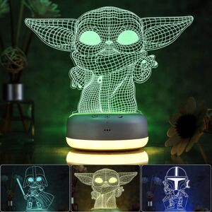 Veeki 3D Star Wars Night Light for Kids - 3 Patterns and 16 Color Change Decor Lamp - Veeki 3D Star Wars Night Light for Kids - 3 Patterns and 16 Color Change Decor Lamp -