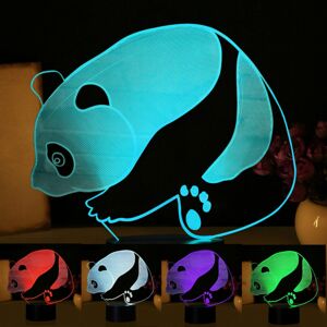 Veeki Animal 3D Panda Night Light Table Desk Optical Illusion Lamps 7 Color Changing L Veeki Animal 3D Panda Night Light Table Desk Optical Illusion Lamps 7 Color Changing L