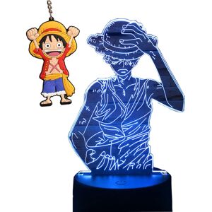 Veeki One Piece Luffy LED Night Light - 7-Color 3D Touch Illusion Desk Lamp with USB C Veeki One Piece Luffy LED Night Light - 7-Color 3D Touch Illusion Desk Lamp with USB C