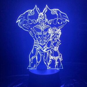 Veeki My Hero Academia All Might 3D Illusion Night Light - LED USB Lamp, Remote & Touc Veeki My Hero Academia All Might 3D Illusion Night Light - LED USB Lamp, Remote & Touc