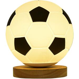 Unbranded (Black White, Warm Light) Football Night Light,soccer Led Lamp,with Wooden Stand Unbranded (Black White, Warm Light) Football Night Light,soccer Led Lamp,with Wooden Stand