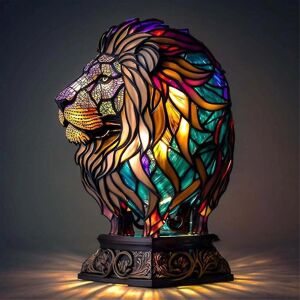 Unbranded (lion) 2024 Animal Table Lamp Series Stained Glass Animals Shape Table Lamp 3d A Unbranded (lion) 2024 Animal Table Lamp Series Stained Glass Animals Shape Table Lamp 3d A