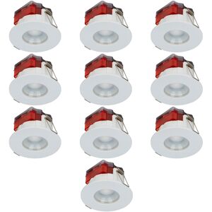 Luceco Ftype Spot Downlight IP65 3000K 515lm 5W White Bezel 10 Pack Luceco Ftype Spot Downlight IP65 3000K 515lm 5W White Bezel 10 Pack