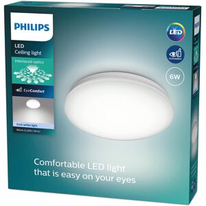Philips Moire LED CL200 Ceiling Light Round 6W Cool White Light White Philips Moire LED CL200 Ceiling Light Round 6W Cool White Light White