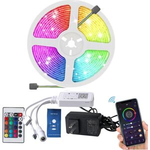 GreenZech (US Plug) 5M bluetooth LED Strip Light Music Control RGB TV Backlight Tape Lamp GreenZech (US Plug) 5M bluetooth LED Strip Light Music Control RGB TV Backlight Tape Lamp