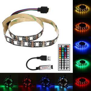 GreenZech (Black, 50cm) 0.5M/1M/3M/5M Waterproof 5050 RGB LED Strip Light Kit Color Changi GreenZech (Black, 50cm) 0.5M/1M/3M/5M Waterproof 5050 RGB LED Strip Light Kit Color Changi