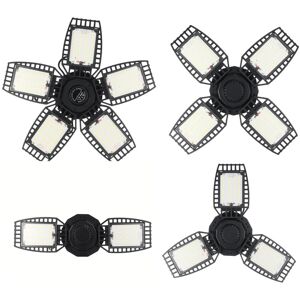 GreenZech (White, Three Leaves) 85-265V 10000LM Deformable LED Garage Light Bright Shop Fo GreenZech (White, Three Leaves) 85-265V 10000LM Deformable LED Garage Light Bright Shop Fo