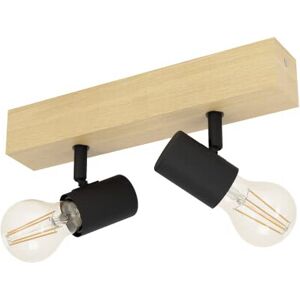 Eglo Townshend 3 Ceiling Light, 2-Flame Vintage Wall Spotlight with an Industria Eglo Townshend 3 Ceiling Light, 2-Flame Vintage Wall Spotlight with an Industria