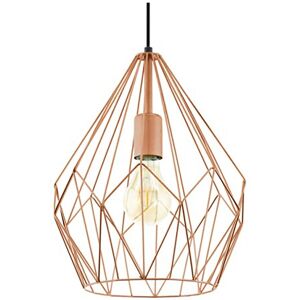 Eglo Carlton Vintage Pendant Lamp, Copper-Coloured Steel Retro Hanging Light, E2 Eglo Carlton Vintage Pendant Lamp, Copper-Coloured Steel Retro Hanging Light, E2