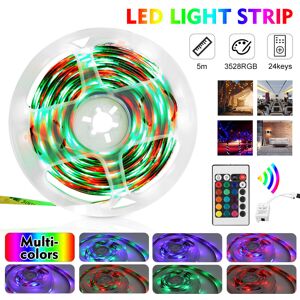 GreenZech (US Plug) 5M 300LED Strip Light Kit SMD3528 Flexible RGB Waterproof Flexible Lam GreenZech (US Plug) 5M 300LED Strip Light Kit SMD3528 Flexible RGB Waterproof Flexible Lam