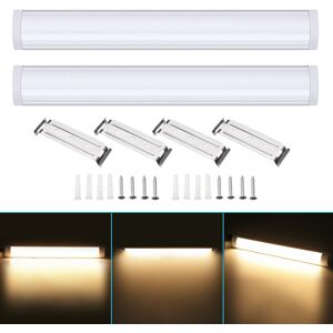 GreenZech (Warm White) 2PCS 60cm Ceiling Batten Linear 2835SMD Tube Light Bar Surface Moun GreenZech (Warm White) 2PCS 60cm Ceiling Batten Linear 2835SMD Tube Light Bar Surface Moun