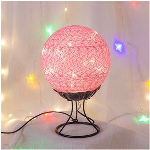 GreenZech (Red) LED Linen Rattan Ball Desk Lamp USB Creative Romantic Night Light with Swi GreenZech (Red) LED Linen Rattan Ball Desk Lamp USB Creative Romantic Night Light with Swi