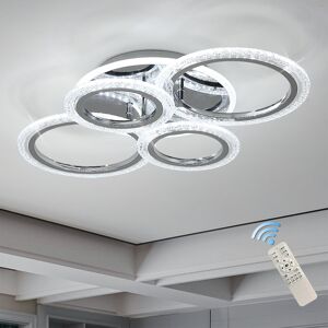 Qcyuui 58W Dimmable LED Ceiling Light, Modern 4-Ring Acrylic Flush Mount Chandel Qcyuui 58W Dimmable LED Ceiling Light, Modern 4-Ring Acrylic Flush Mount Chandel
