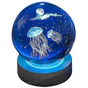Unbranded (Jellyfish) 3d Glowing Crystal Ball Night Light Ornament,creative Coloful Night Unbranded (Jellyfish) 3d Glowing Crystal Ball Night Light Ornament,creative Coloful Night