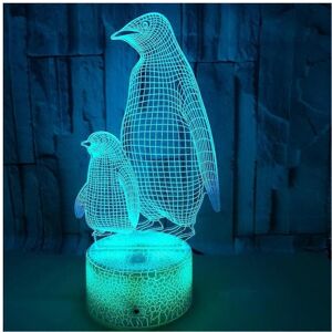Unbranded Penguin lamp for children, 3D illusion night light with remote control, children Unbranded Penguin lamp for children, 3D illusion night light with remote control, children