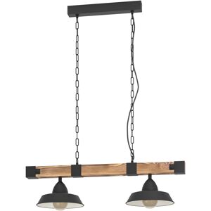 Eglo Oldbury Pendant Light, 2-Flame Vintage/Industrial Design Ceiling lamp, Hang Eglo Oldbury Pendant Light, 2-Flame Vintage/Industrial Design Ceiling lamp, Hang