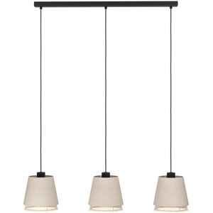 Eglo Pendant lighting Tabley, 3 lamp ceiling light fitting for dining room, natu Eglo Pendant lighting Tabley, 3 lamp ceiling light fitting for dining room, natu