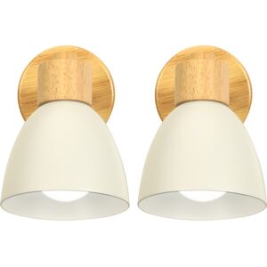 STOEX 2X Nordic Wood Wall Light - Retro Vintage Wall Lamp for Indoor STOEX 2X Nordic Wood Wall Light - Retro Vintage Wall Lamp for Indoor