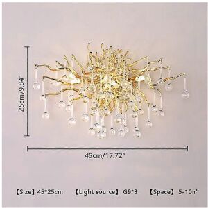 Unbranded (As show, One size) Luxury LED Crystal Chandeliers Gold Modern Ceiling Hanging l Unbranded (As show, One size) Luxury LED Crystal Chandeliers Gold Modern Ceiling Hanging l