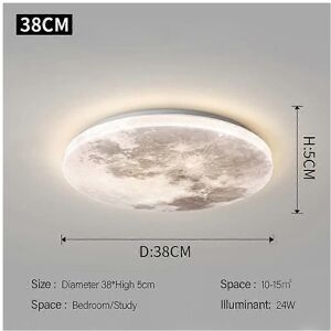 Unbranded (Tricolor dimming, 26CM-12W) Moon balcony ceiling lamp LED creative personality Unbranded (Tricolor dimming, 26CM-12W) Moon balcony ceiling lamp LED creative personality