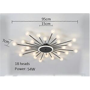 Unbranded (Warm White, 18 heads gold) Modern Glass LED Ceiling Chandeliers Living Room Bed Unbranded (Warm White, 18 heads gold) Modern Glass LED Ceiling Chandeliers Living Room Bed