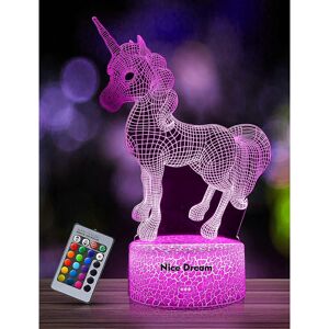 Unbranded (As show, One size) 3D Unicorn Night Light for Kids, Girl USB LED Lamp Illusion Unbranded (As show, One size) 3D Unicorn Night Light for Kids, Girl USB LED Lamp Illusion