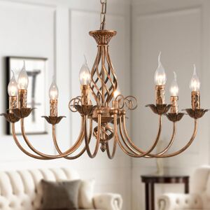 (bronze, 8) Ganeed French Country Vintage 6 Lights Chandeliers Height Adjustable (bronze, 8) Ganeed French Country Vintage 6 Lights Chandeliers Height Adjustable