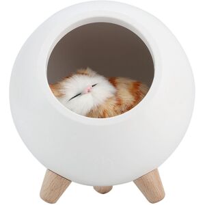 Unbranded LED Cat House Night Light with Touchless Dimming & Auto-Off - White Unbranded LED Cat House Night Light with Touchless Dimming & Auto-Off - White