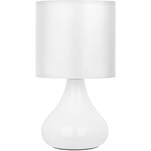Premier Housewares E14 Small Edison Screw Bulbus Ceramic Table Lamp with Fabric Premier Housewares E14 Small Edison Screw Bulbus Ceramic Table Lamp with Fabric